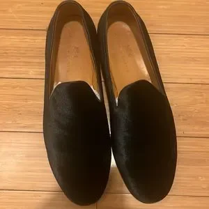 Hawes & Curtis velvet loafers - size UK 10 / US 10.5 Hawes & Curtis Venetian Suede Velvet Loafers Black Dress  main image 4